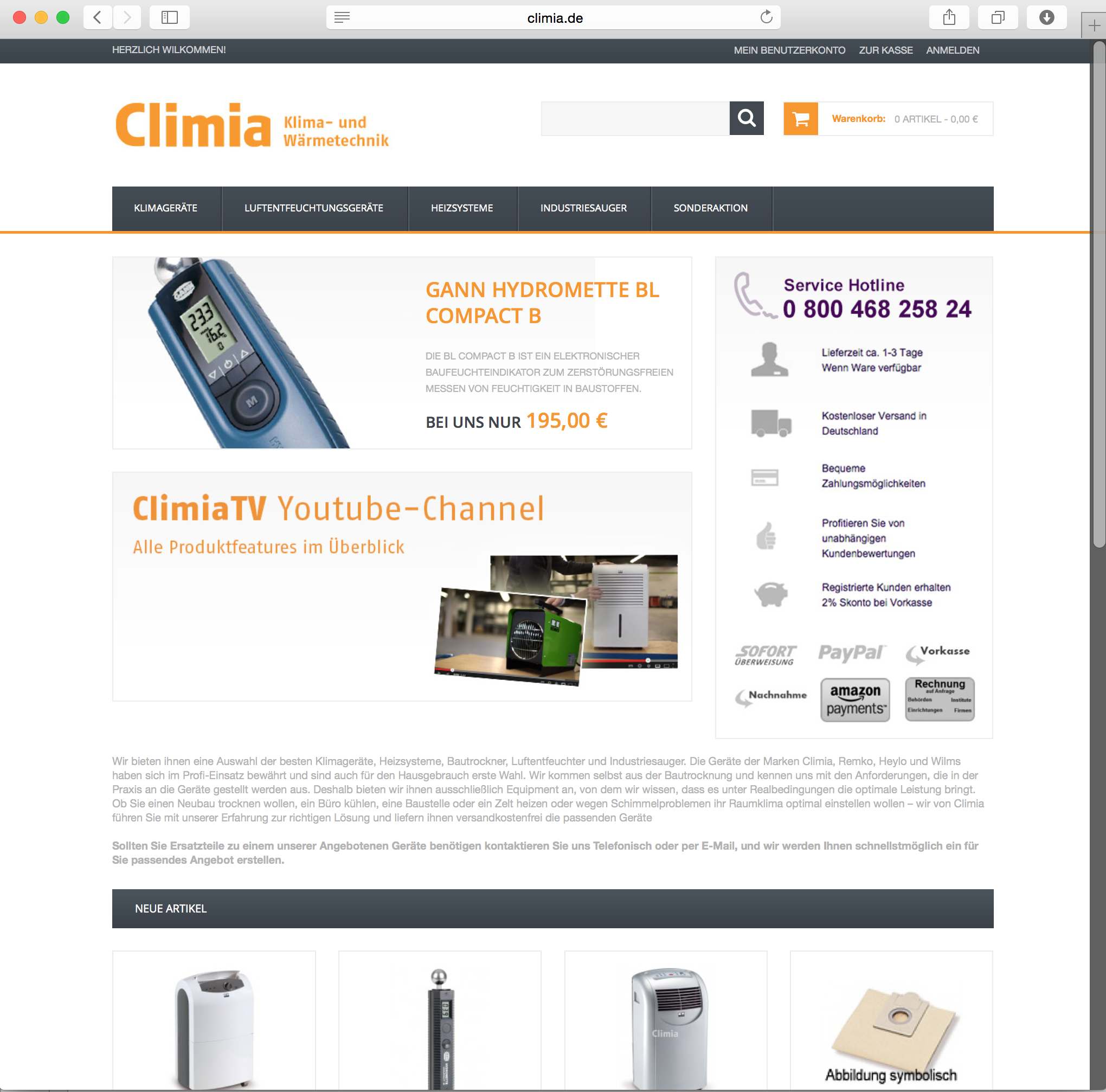 Online Shop Magento - Climia